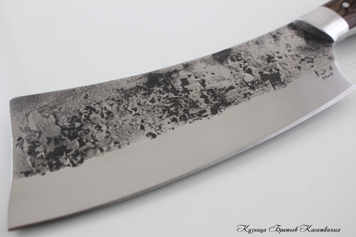 Small Cleaver "Ratatouille". Stainless Steel 95kh18 (hammered). Wenge Handle