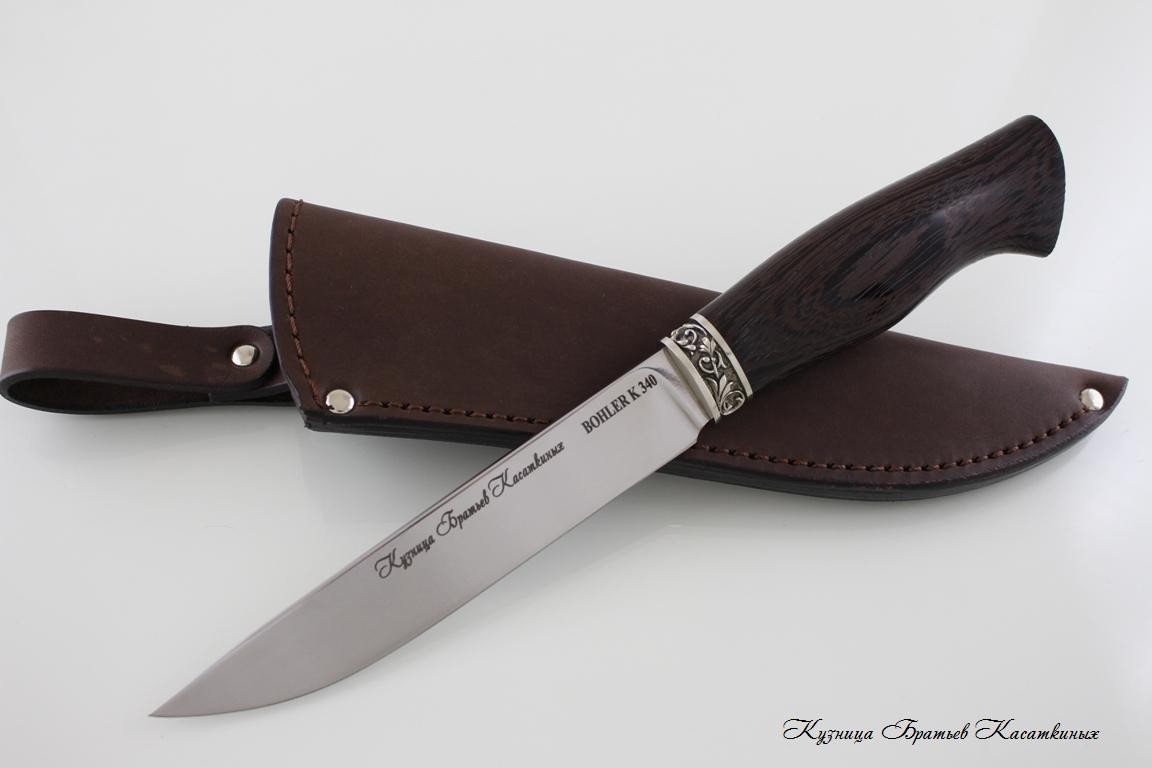 Hunting Knife "Lisa". Bohler k 340 Steel. Wenge Handle