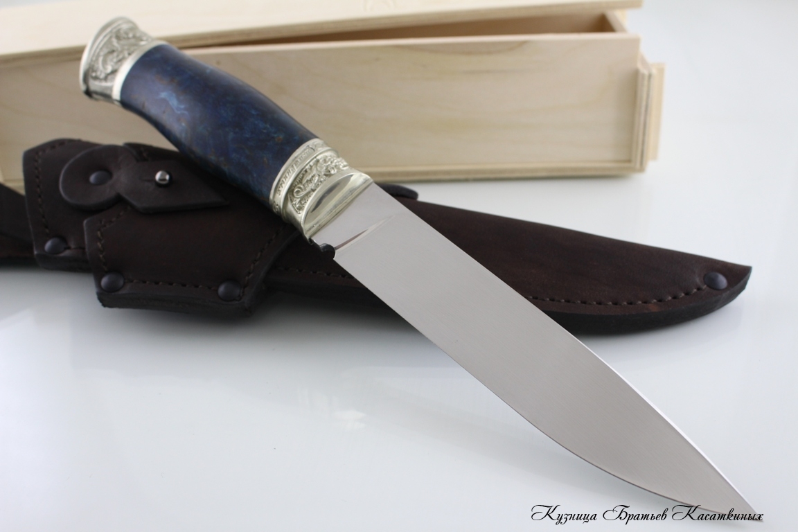 Hunting Knife "Zasapozhny". Bohler k 340 Steel. Karelian Birch Handle