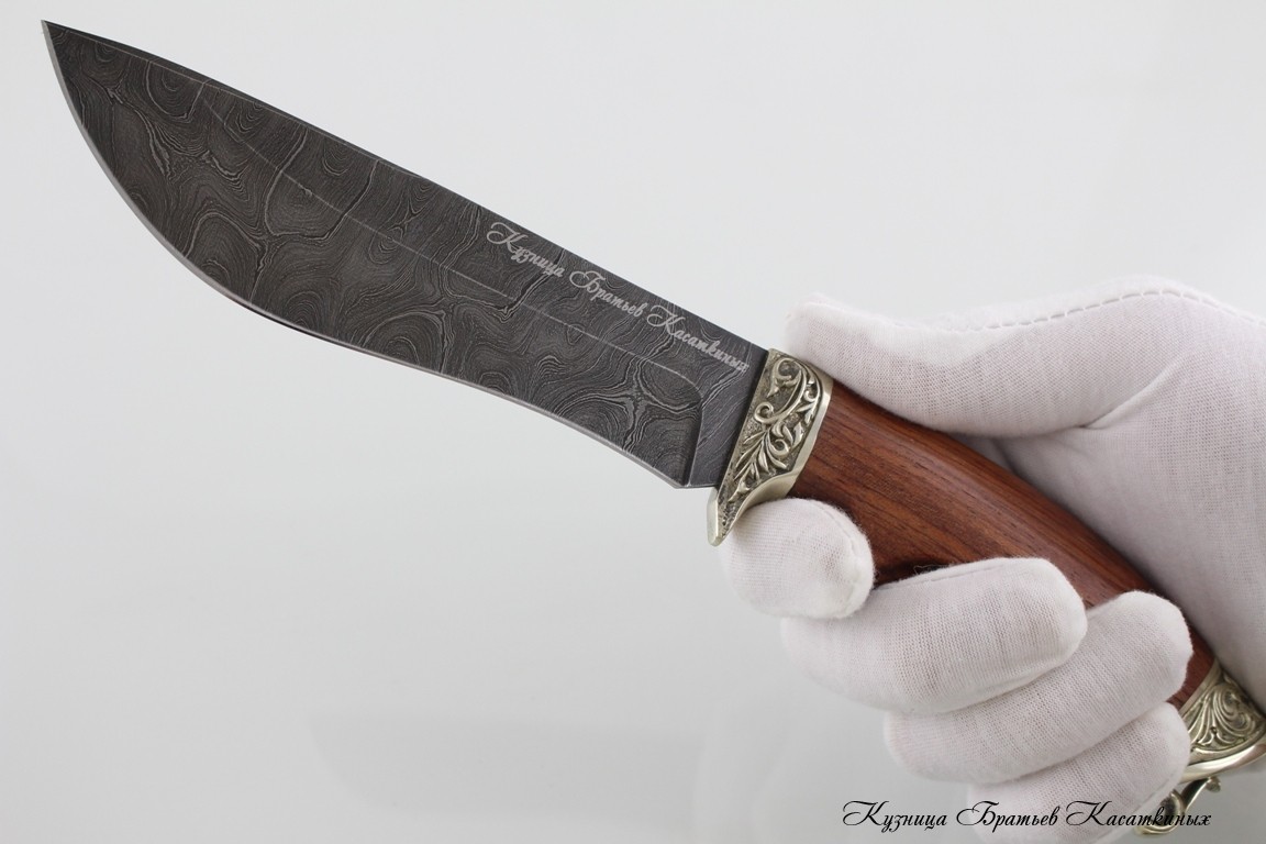 Hunting Knife "Eger". Damascus Steel. Bubinga Handle