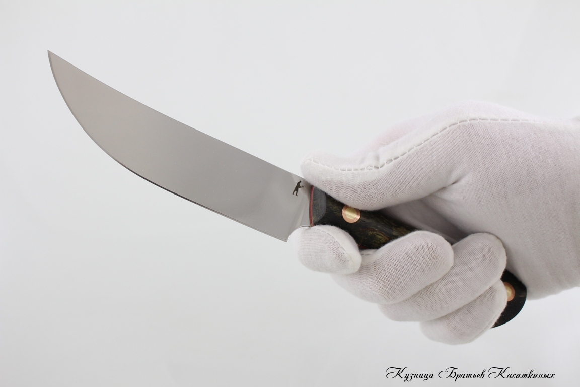 Кухонные ножи Узбекский кухонный нож "Пчак Малый" Кованая х12мф. Рукоять карельская береза. 