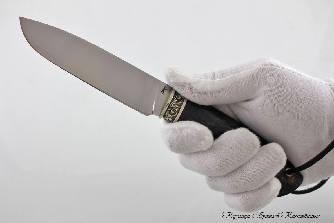 Hunting Knife "Chirok". BOHLER K 340 Steel. Karelian Birch Handle