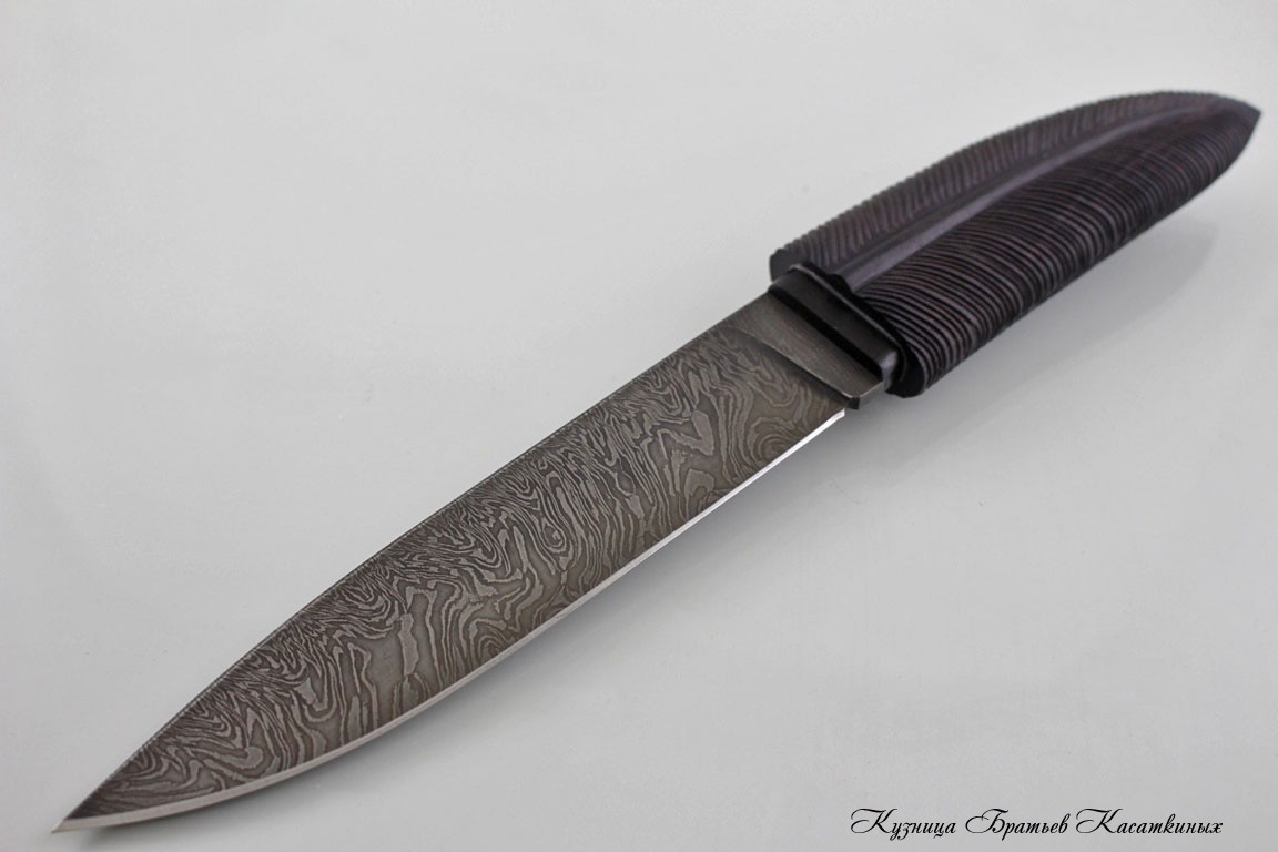 Knife "Zasapozhny". Damascus Steel. Hornbeam