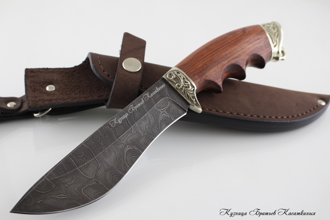 Hunting Knife "Eger". Damascus Steel. Bubinga Handle