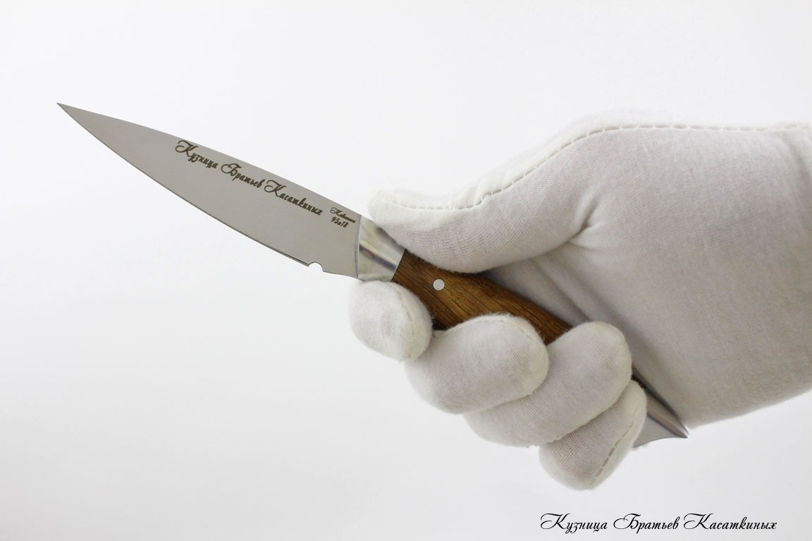Pairing Knife "Ratatouille" Series. 95kh18 Steel. Oak Handle