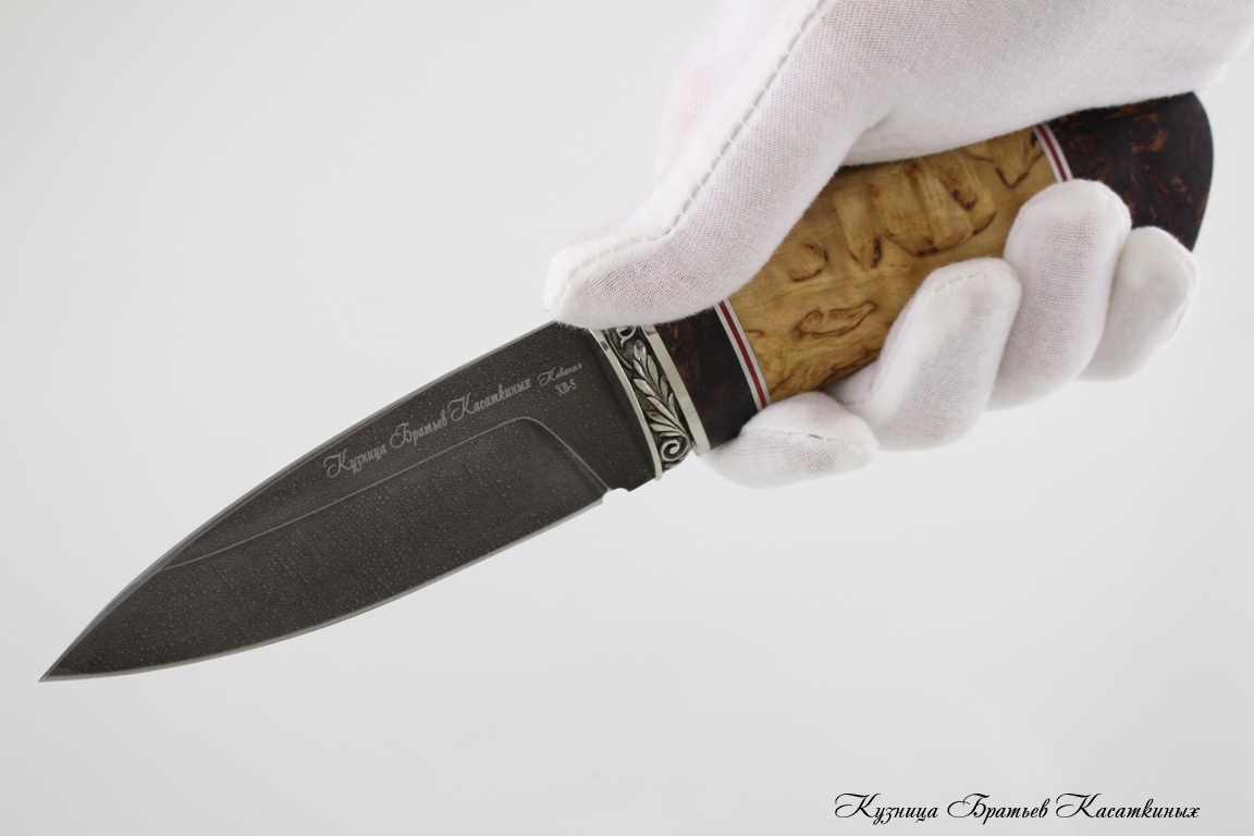Hunting Knife "Klyk". Khv-5 Steel. Karelian Birch Handle