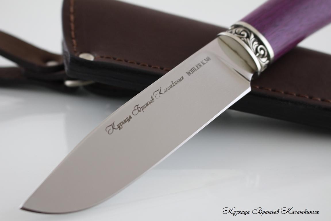 Hunting Knife "Chirok". BOHLER K 340 Steel. Amaranth Handle