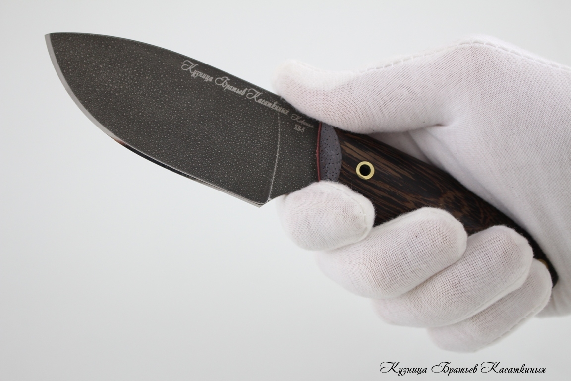 Hunting Knife "Ersh". Khv-5 Steel (Extra Hard Steel). Wenge Handle