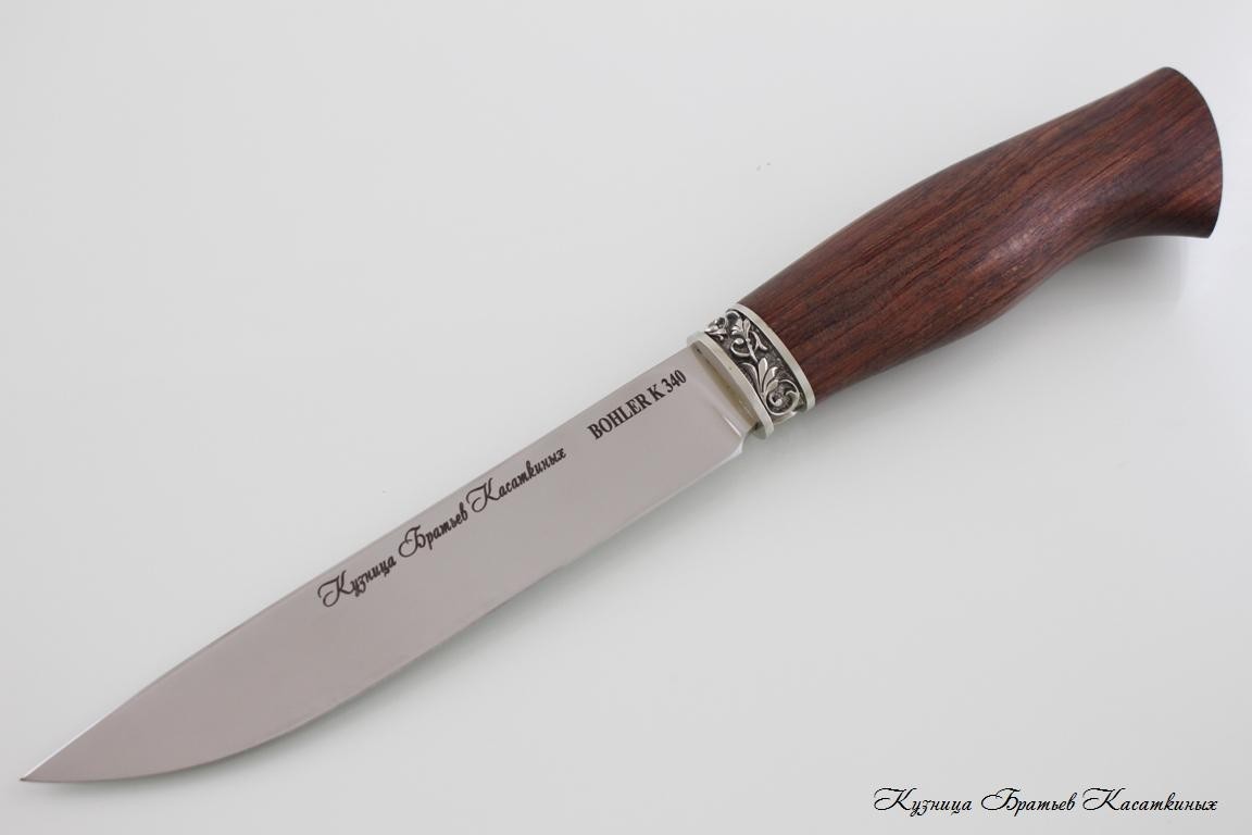 Hunting Knife "Lisa". Bohler k 340 Steel. Bubinga Handle