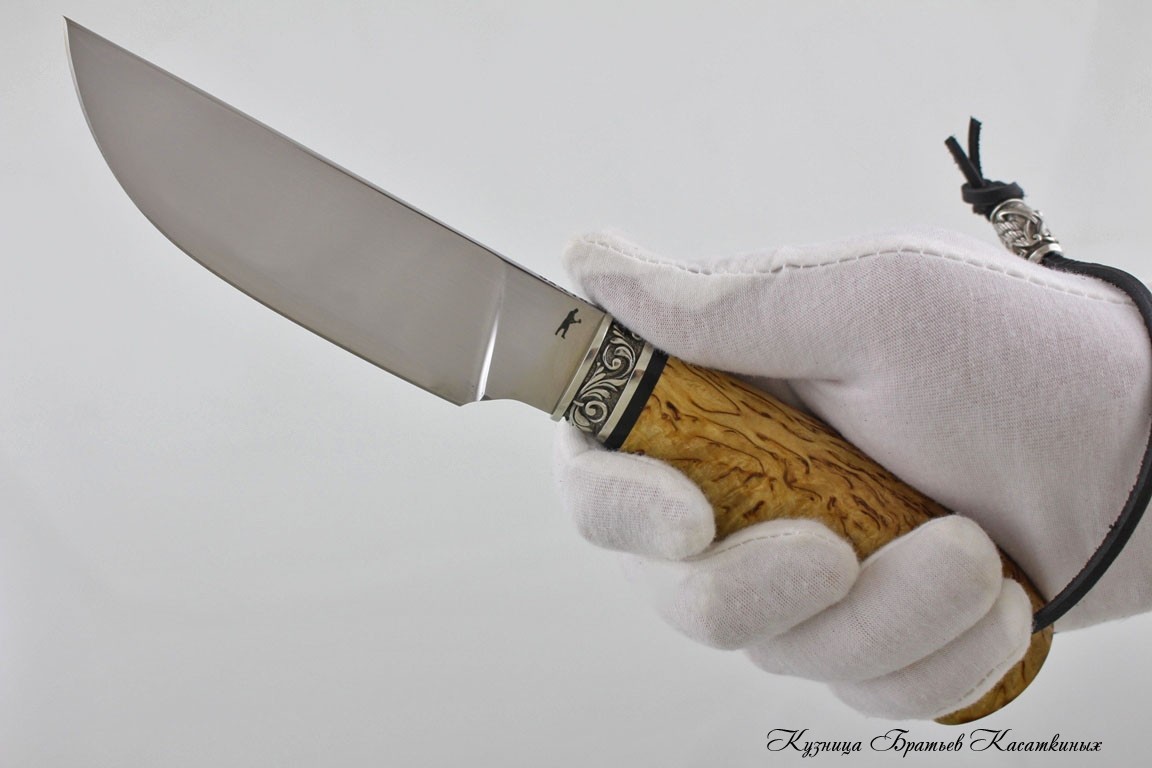 Hunting knife "Saiga". Stainless Steel 95h18. Karelian birch Handle