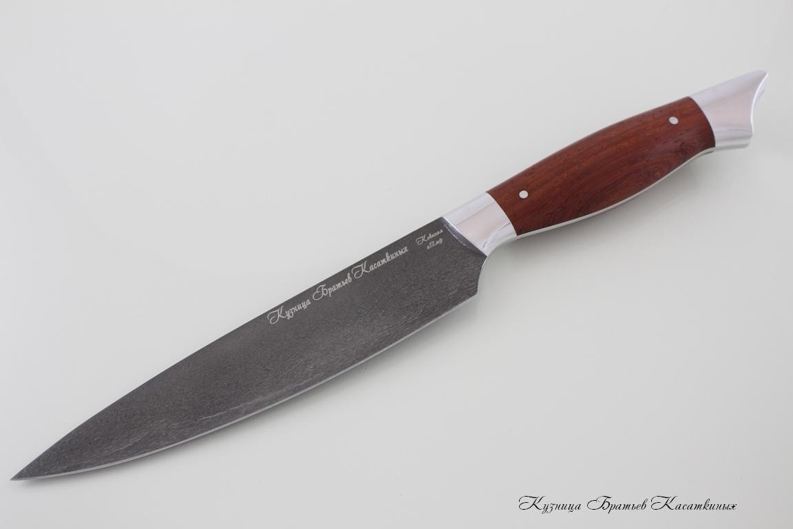 General Purpose Kitchen Knife. kh12mf Steel. Padouk handle 