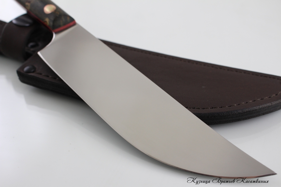 Кухонные ножи Uzbek Kitchen Knife Big Pchak. kh12mf Steel. Karelian Birch Handle 