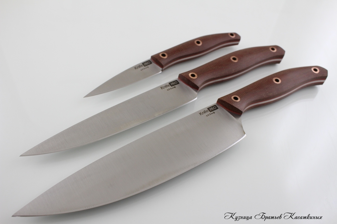 Кухонные ножи Kitchen Knife Set "KnifePRO" Professional Series. Textolite Handle 