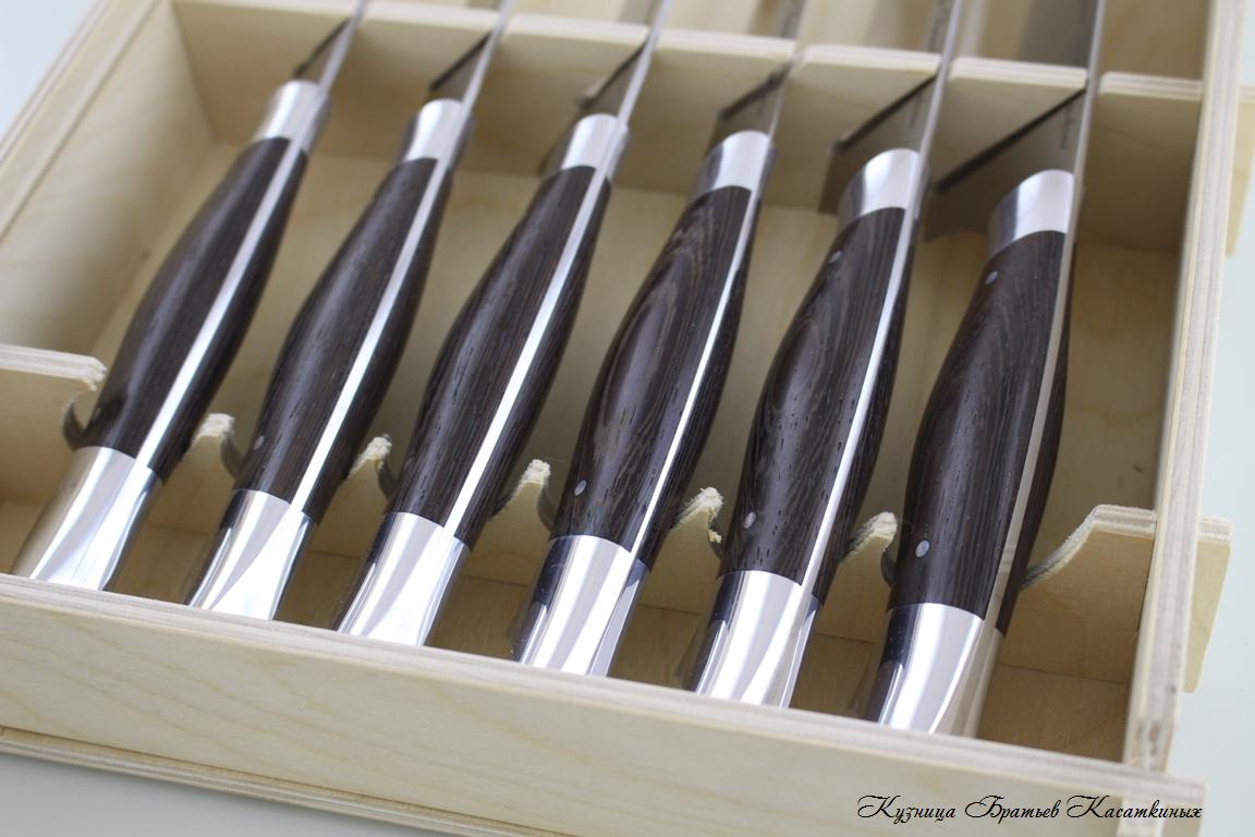 Кухонные ножи Kitchen Knife Set "Grand Ratatouille". 95kh18 Steel. Wenge Handle 