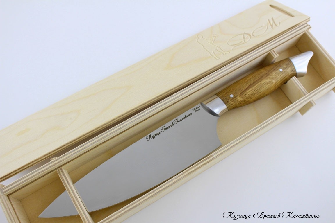 Chef's Knife "Ratatouille" Series. 95kh18 Steel. Oak Handle 