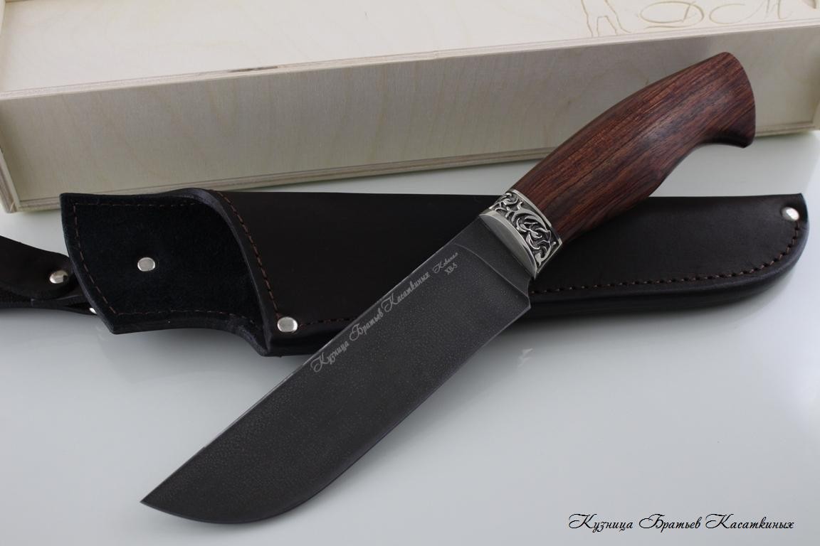 Hunting Knife "Medved". Khv-5 Steel (Extra Hard Steel). Bubinga Handle