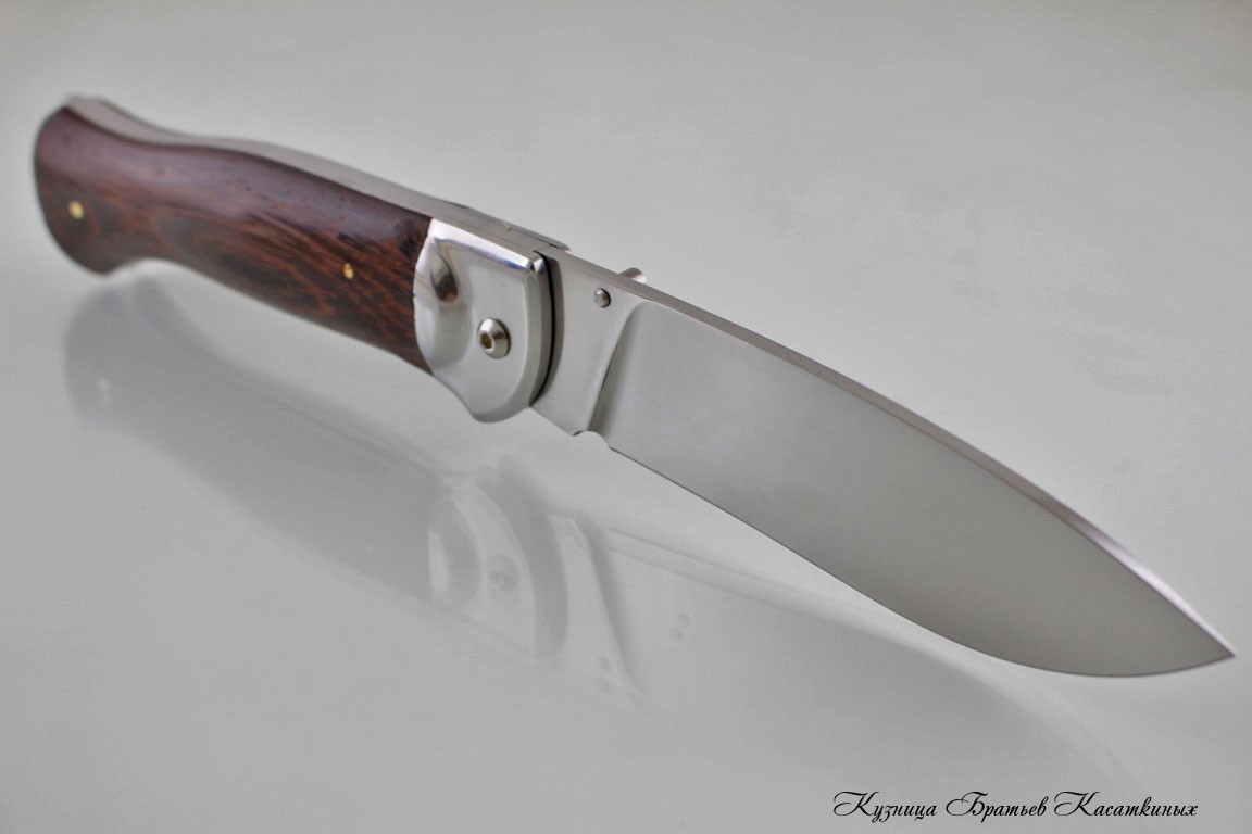 Folding Knife "Botsman". h12mf Steel. Wenge Handle (hammered)