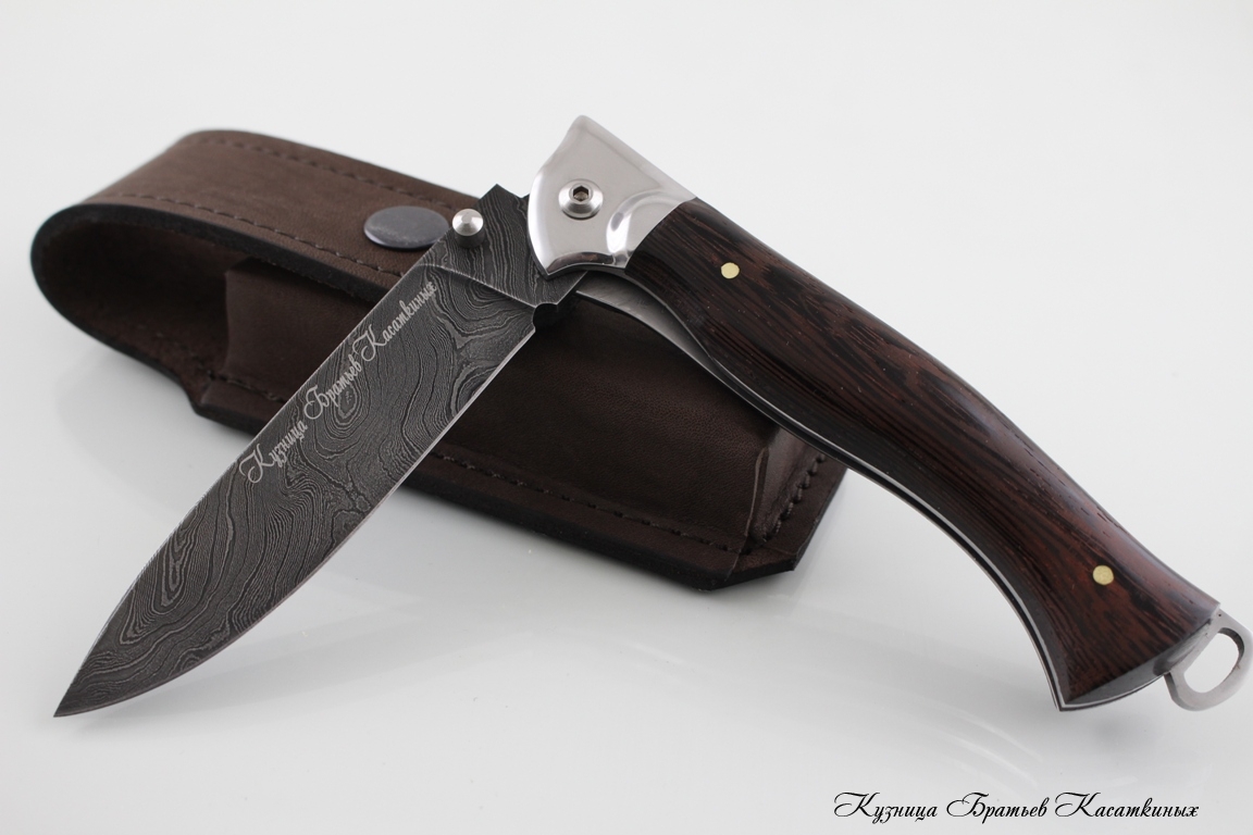 Folding knife "Legioner 2". Damascus Steel. Wenge Handle