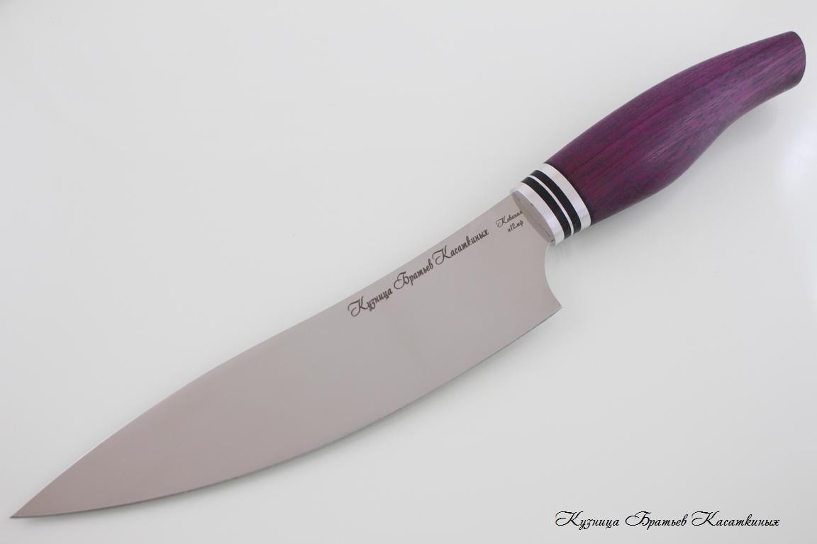 Кухонные ножи Kitchen Knife Set "Master Chef". kh12mf Steel. Amaranth Handle 