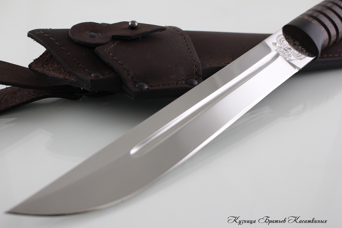"Plastun" Knife. 95kh18 Steel. Wenge and Hard Rubber Handle
