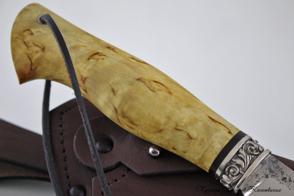 Hunting Knife "Lisa". Stainless Steel 95h18. Karelian Birch Handle