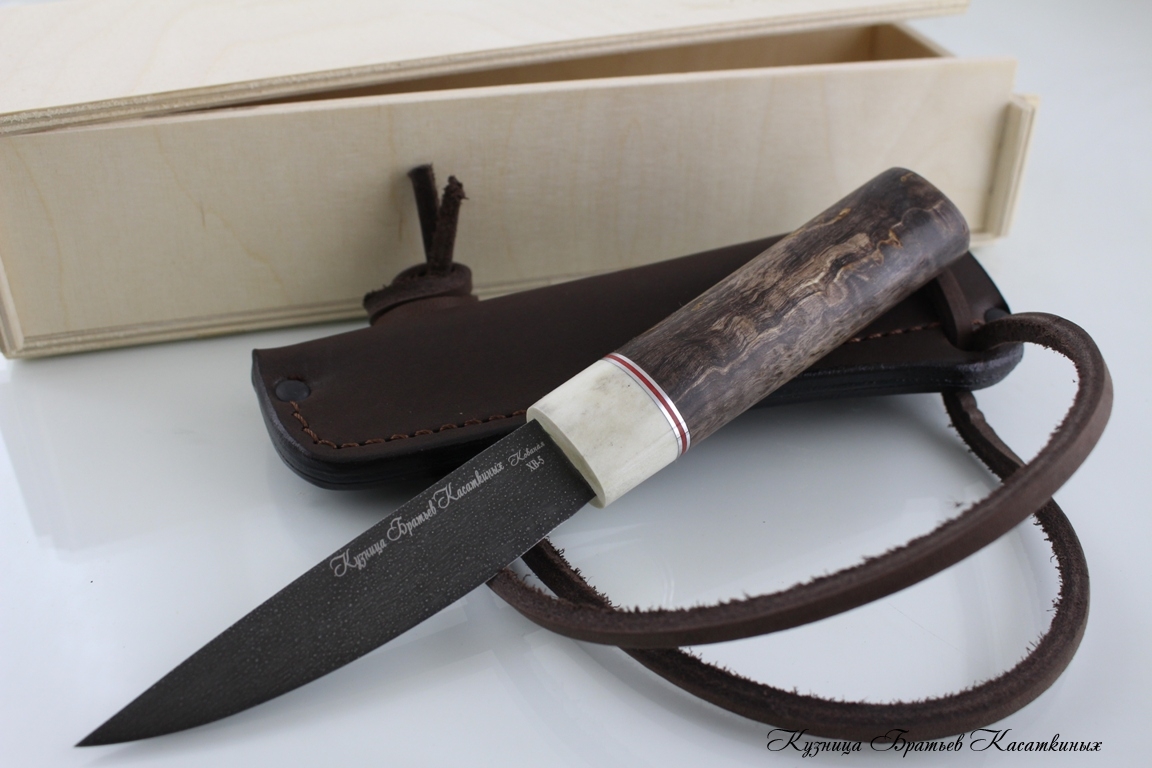 Yakutian knife (small size). HV-5 Steel. Karelian Birch handle