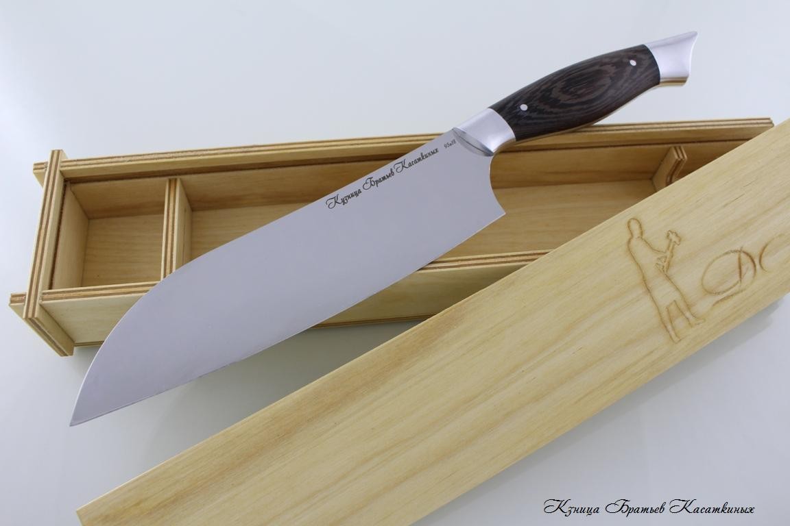 Santoku Knife. 95kh18 Steel. Wenge handle