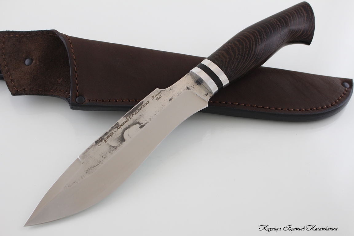 Hunting Knife "Akula". Stainless Steel 95h18. Wenge Handle