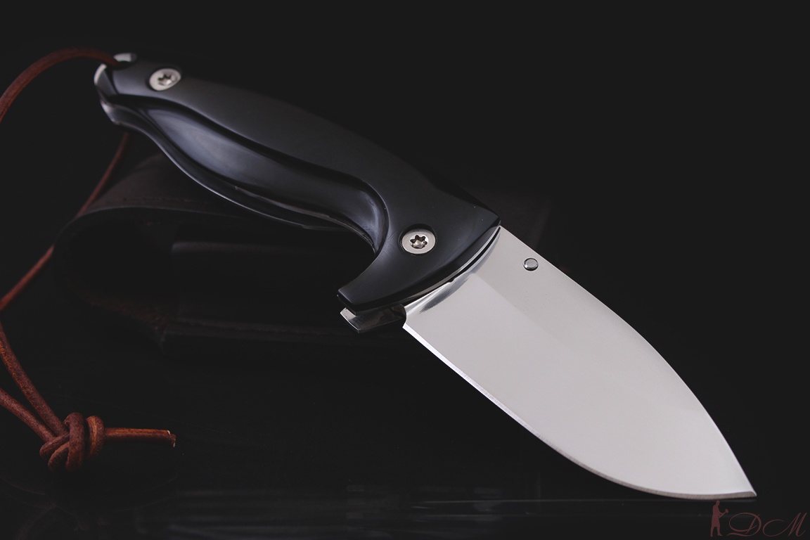 Складной нож "Баскар" х12мф. Рукоять акрил (черный). 