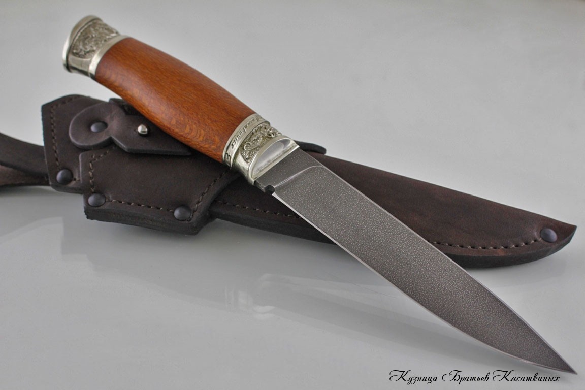 Hunting Knife "Zasapozhny". Khv-5 Steel (Extra Hard Steel). Lacewood Wart. Melchior Bolster