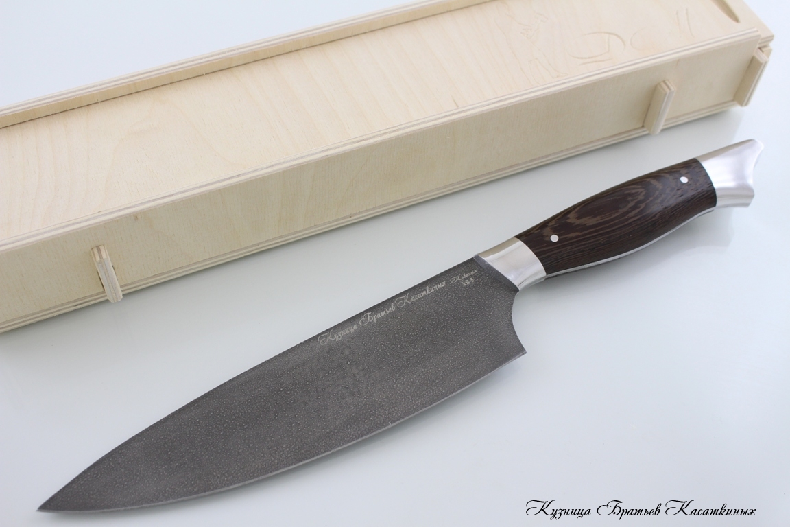 Chef's Knife. KHV-5 Steel. Wenge Handle