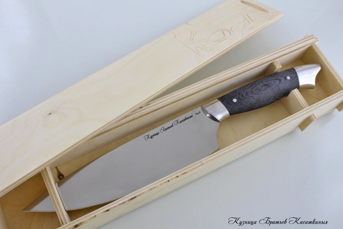 Chef's Knife. 95kh18 Steel. Micarta Handle 